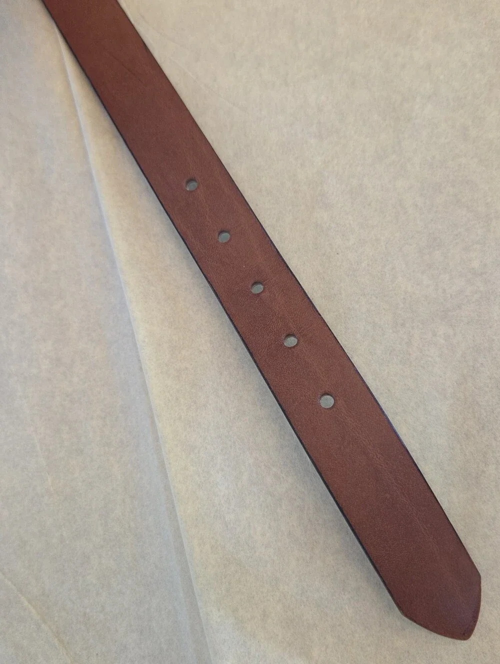 Levi's Brown Leather Belt MADE IN USA Women's size L gunmetal buckle 1